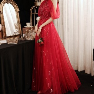 Elegant Prom Dress Square Neck Tulle Cocktail Dress Birthday Party Dress  D3344 main image 0