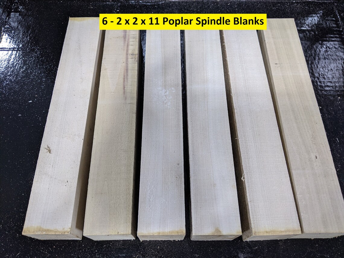6 POPLAR 2 X 2 X 11 Spindle Wood Lathe Turning Blanks Etsy