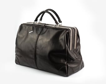 Handmade Leather Weekender Bag, Big Leather Duffle Bag, Personalized