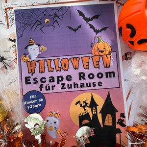 Halloween Escape Room for Home Children from 9 years Treasure Hunt Scavenger Hunt with many puzzles & tasks Halloween Party Game for Children