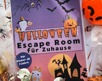 Halloween Escape Room for Home Children from 9 years Treasure Hunt Scavenger Hunt with many puzzles & tasks Halloween Party Game for Children