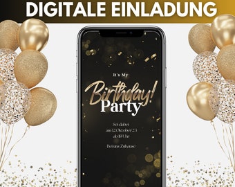 Digital invitation birthday its my birthday | personalized | E-Card 40th Birthday | Round birthday invitation | 50th birthday party