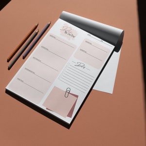 Block Wochenplan deutsch A4 "Diese Woche" 50 Blatt