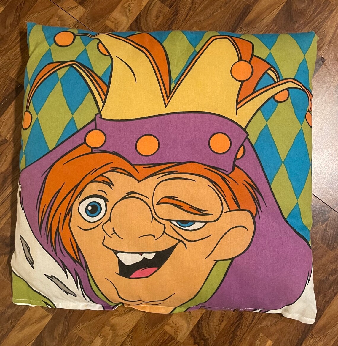 Vintage Hunchback of Notre Dame pillow. Etsy