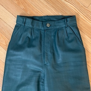 Liz Roberts Robert Elliot Vintage Leather Pants Size 10 Black High Rise Tapered