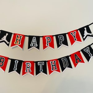 Jordan Banner-Jordan party favors-Jordan party-jumpman-jordan party decor-sneaker head-jordan custom-jordan black-jordan birthday party