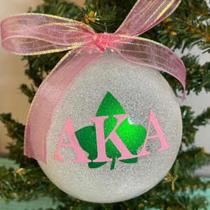 AKA ornament-aka paraphernalia-aka sorority-aka gifts-aka pinky-pink and green-pretty girls-aka ivy-alpha kappa alpha