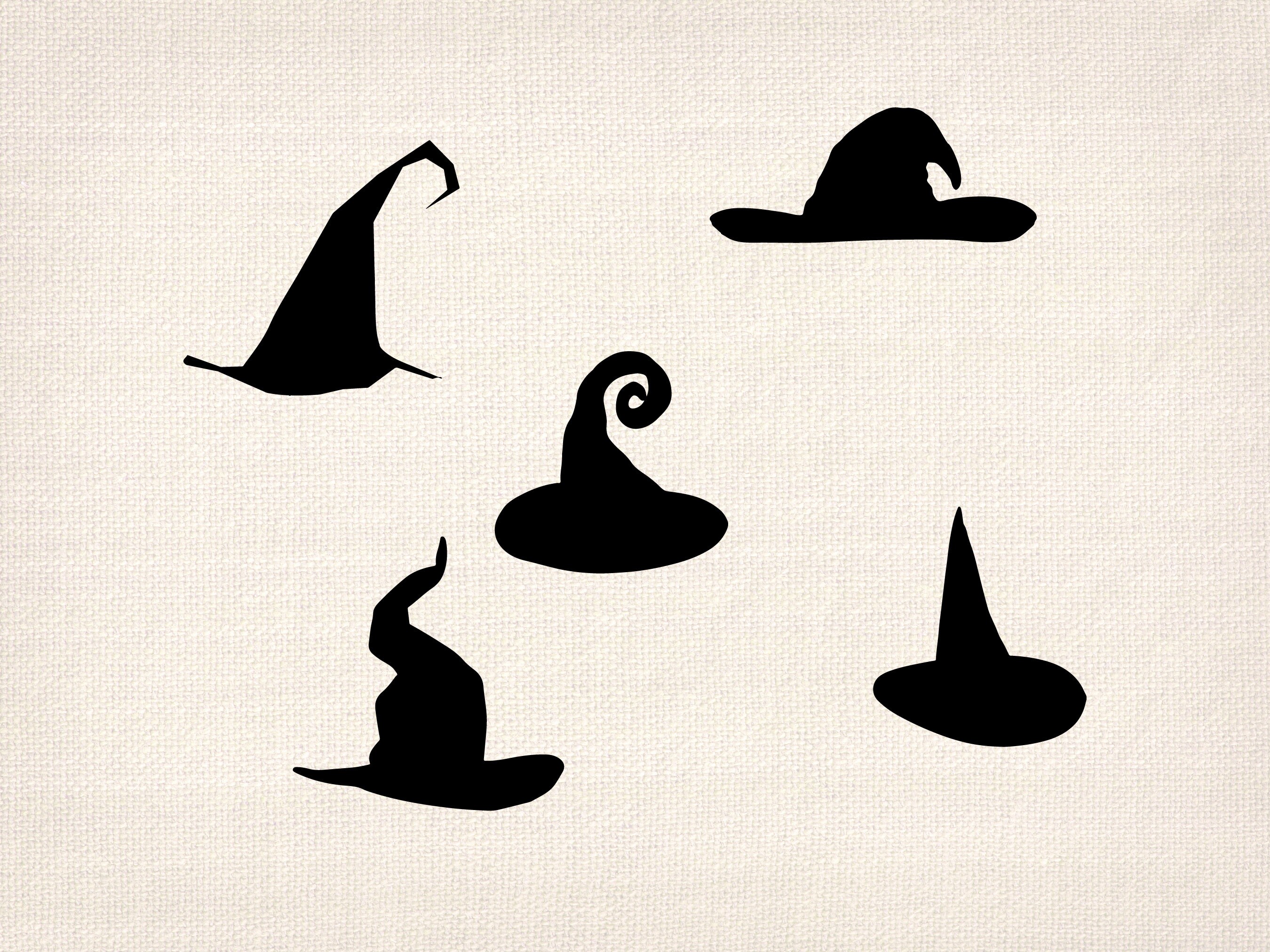 Witch Hat Silhouette Svg Halloween Clipart Cricut Svg Autumn Fall Witch