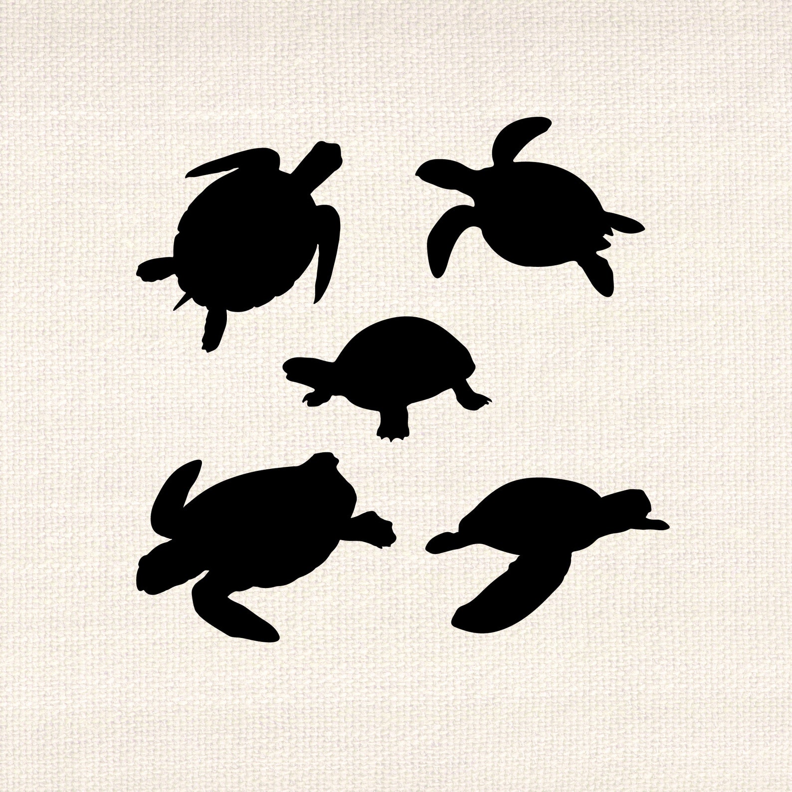 turtle-silhouette-svg-vector-clipart-turtle-shape-cut-files-etsy