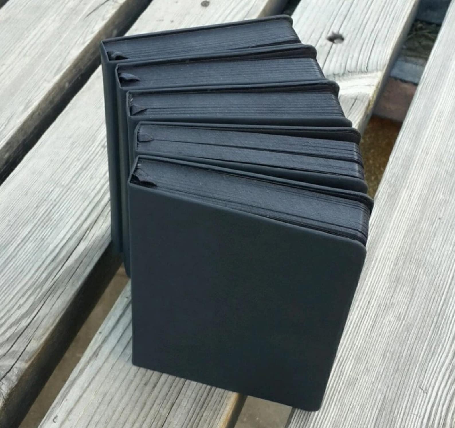 Black Notebook All Black Notes Black Paper Blank Black Etsy