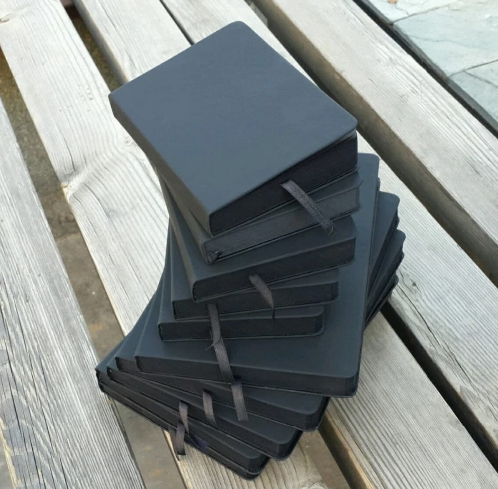 Black Notebook All Black Notes Black Paper Blank Black Etsy