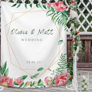 Custom Bridal Shower Backdrop, Rustic Wedding Backdrop, Custom Wedding Backdrop, Wedding Decor, Photo booth backdrop, Elegant Geometric