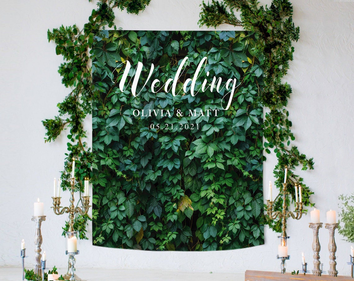 Wedding Hedge Backdrop Greenery Wedding Backdrop Dark Green Etsy