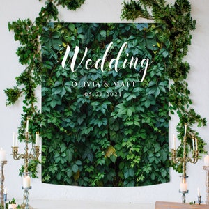 Wedding Hedge Backdrop, Greenery Wedding Backdrop, Dark Green Wedding Photo Backdrop, Custom Wedding From Photo, Grass Wall