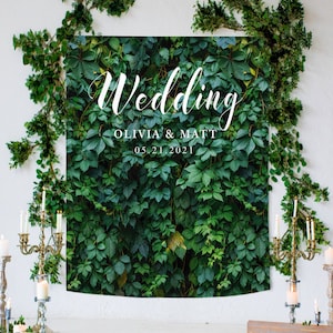 Wedding Hedge Backdrop, Greenery Wedding Backdrop, Dark Green Wedding Photo Backdrop, Custom Wedding From Photo, Grass Wall