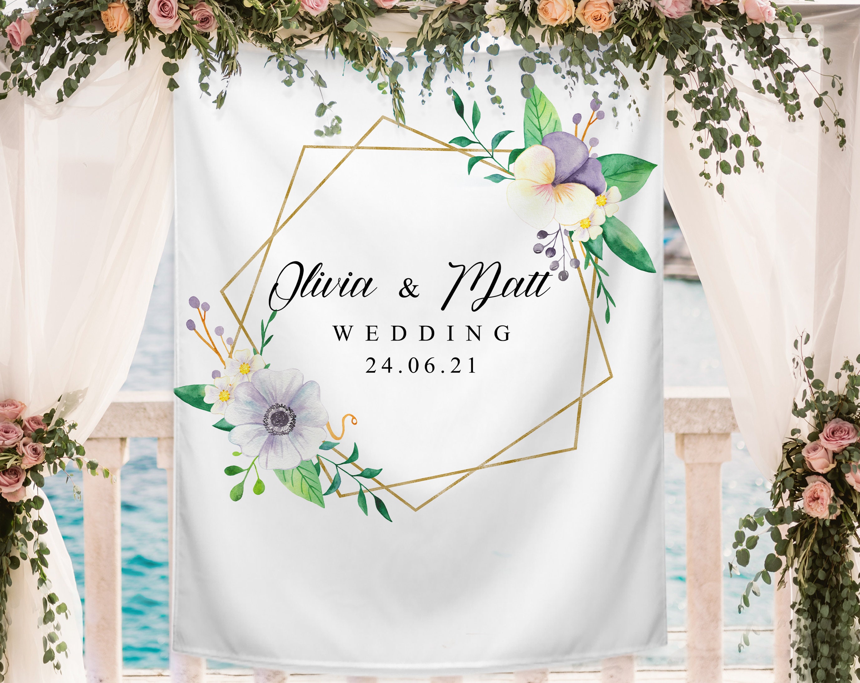 FedEX Custom Wedding Backdrop Custom Wedding From Photo Etsy