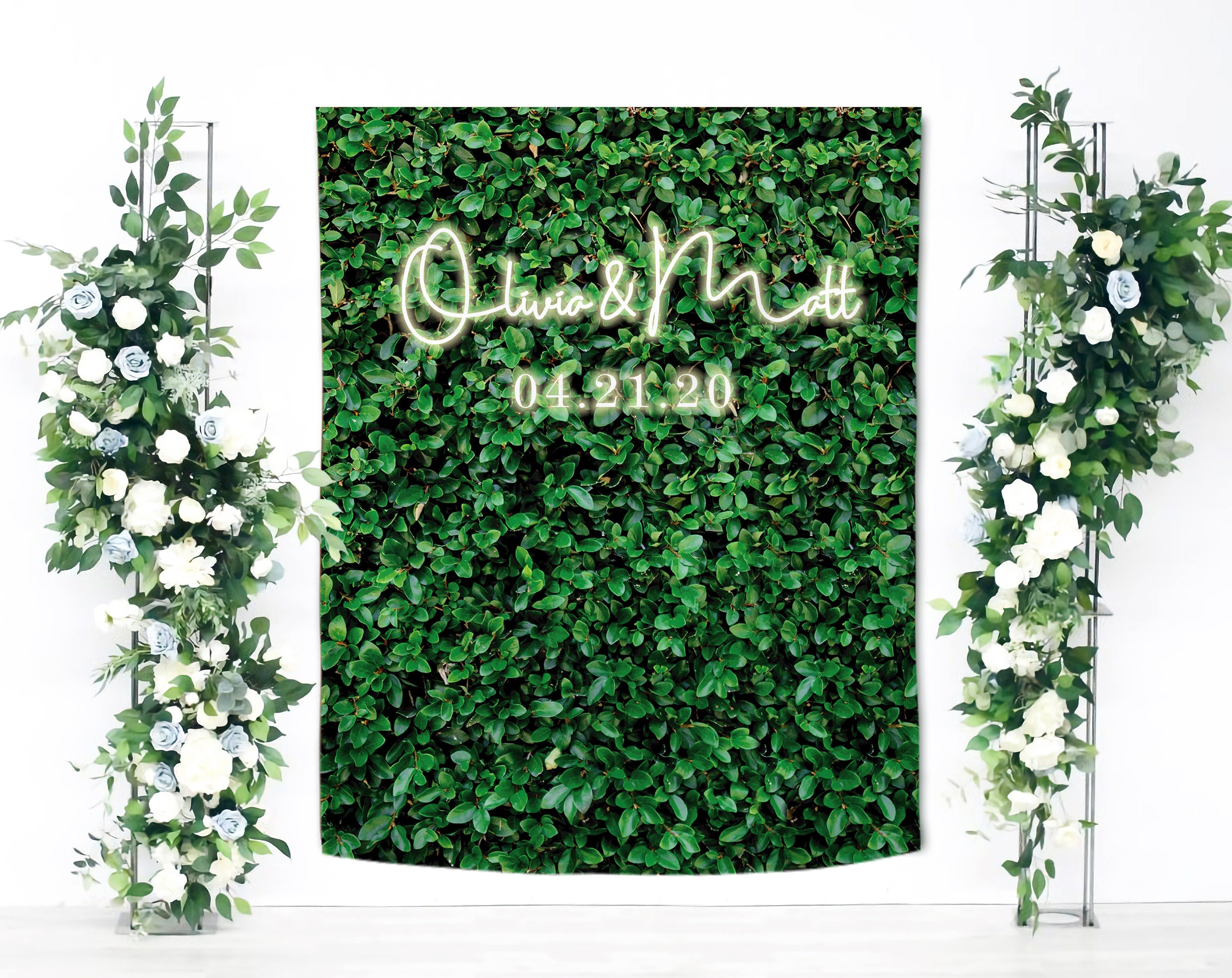 Wedding Hedge Backdrop Greenery Wedding Backdrop Dark Green | Etsy