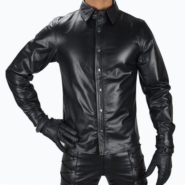 Lambskin Shirt Dress