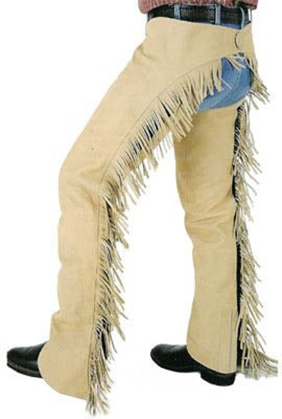 Mens Leather Buckskin Bead Suede Pant Trouser Jeans Beige Etsy