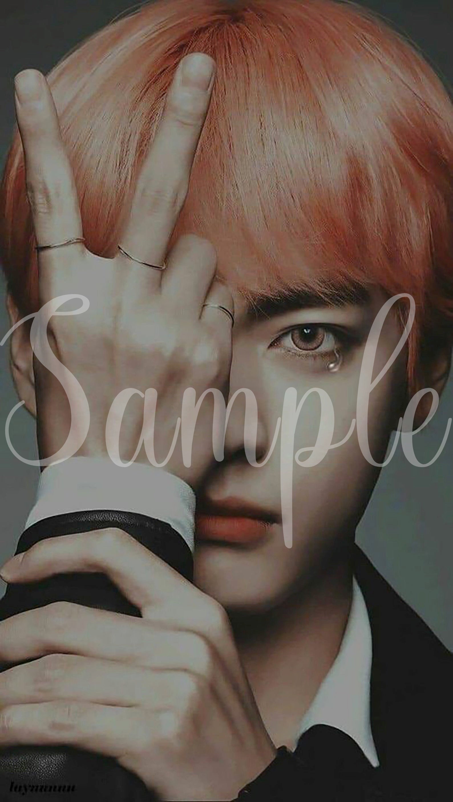 BTS 防弾少年団 TAEHYUNG V フォトフレーム A4 額縁 + スロ③ K