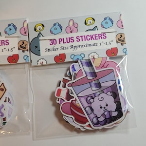 Bag of 30 PLUS BTS Stickers