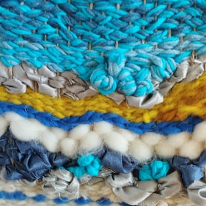 Blue wall hanging Woven wall hanging Wall decor  Wall hanging woven  Textile art  Wall Art Handmade tapestry  Woven Art  Gift for a new home