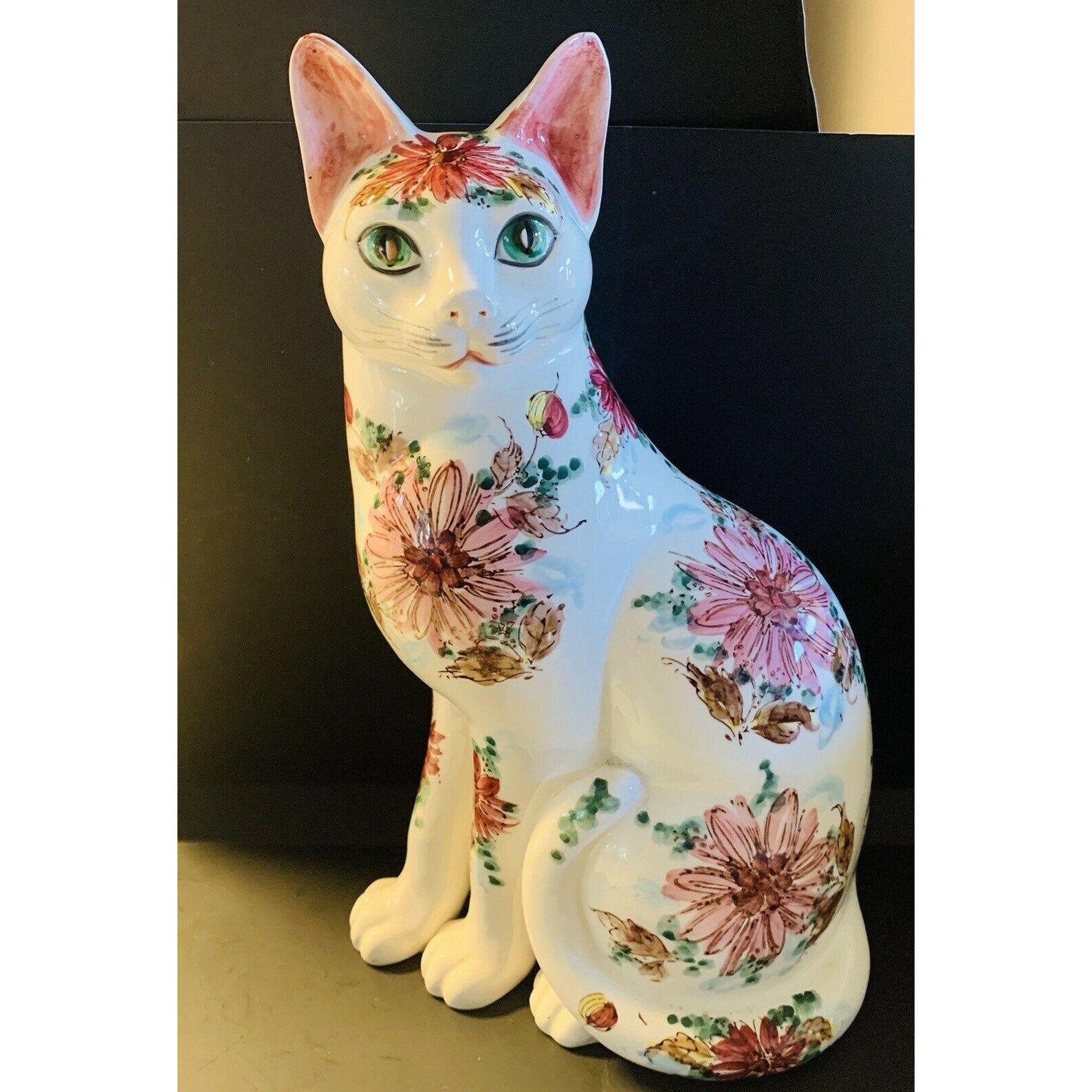 Vintage NORLEANS HAND PAINTED Ceramic Siamese Cat Statue Etsy