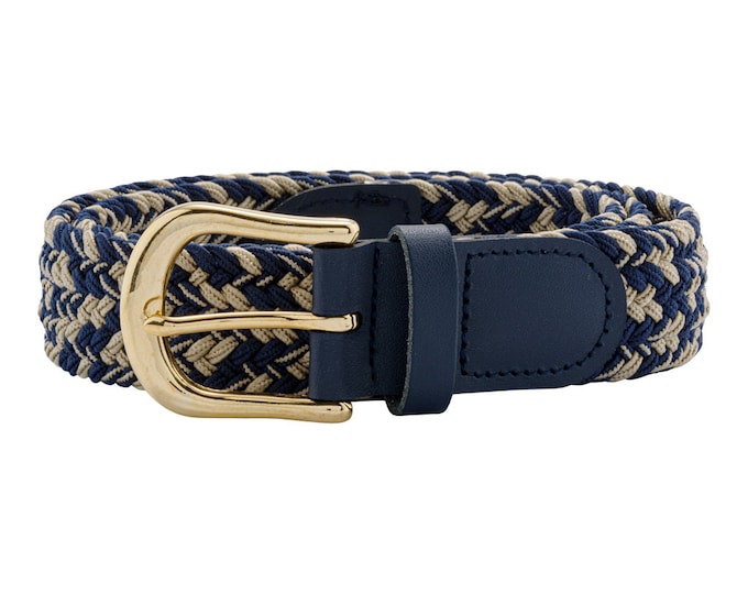 DOUBLE C ELASTIC BELT 30MM IN YELLOW CALFSKIN GOLD CRYSTAL EMBELLISHED BUCKLE