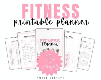 Fitness and Weight Loss Planner, Weight Loss Tracker, Printable Fitness Planner, Fitness Planner, Exercise Planner, Workout Tracker