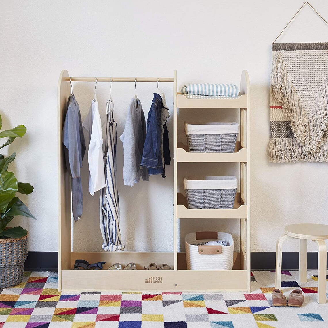 Dramatic Play Storage Closet with Mirrors Kids Montessori Etsy