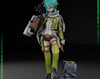 Sinon figure Sword art online 3D print