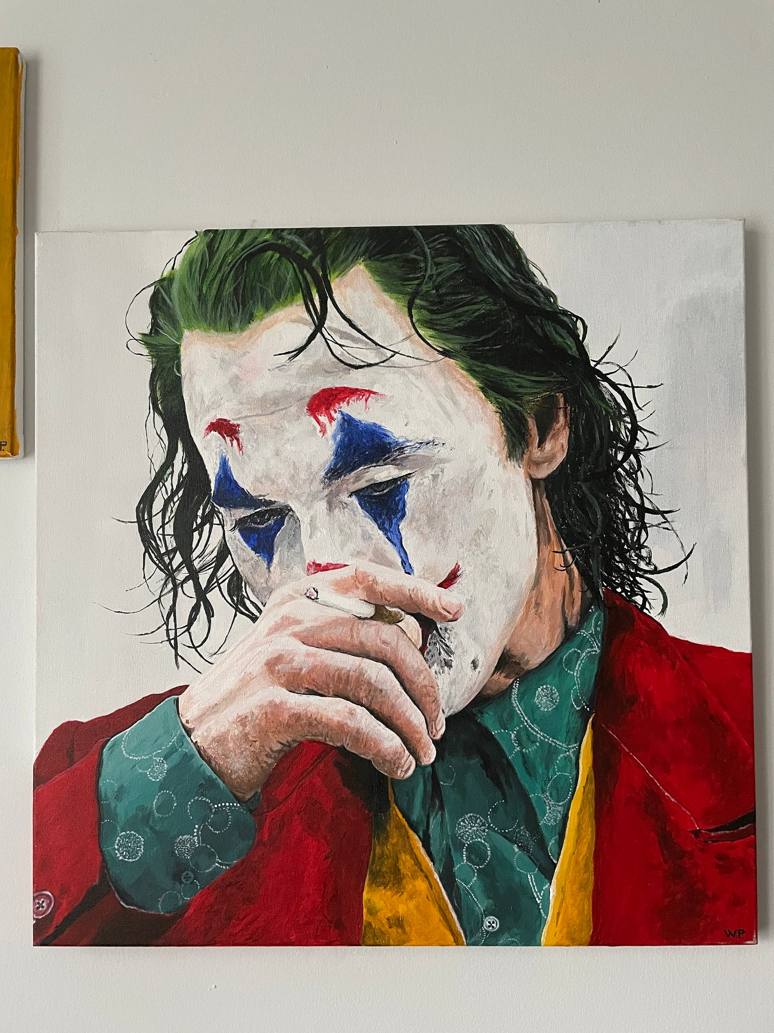 Joker Acrylic Painting 50x50 Etsy