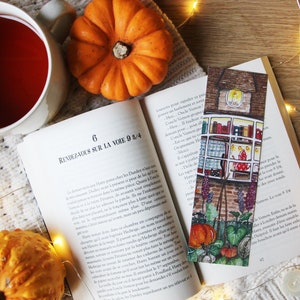 Bookmark The Little Fall Cottage - Art Printing - watercolor illustration