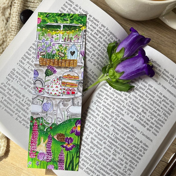 Bookmark "English Garden" Art Printing - watercolor illustration