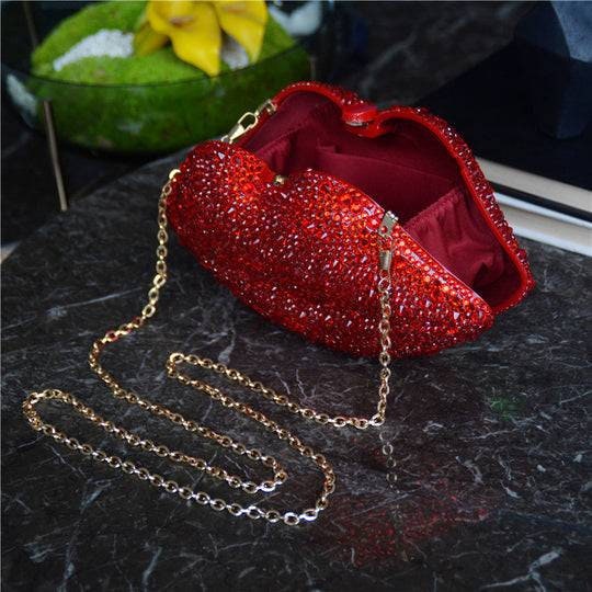 Lip Rhinestone Clutch - Etsy