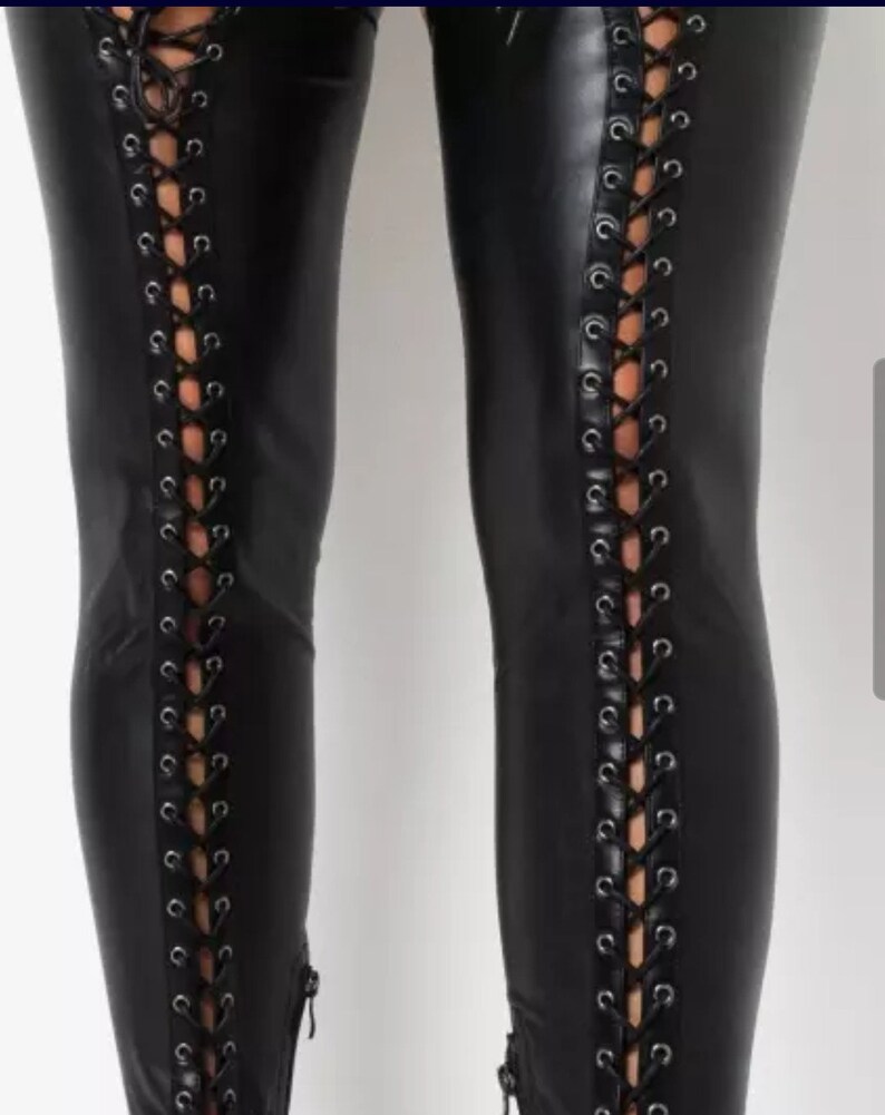 Laced up Thigh High Boots With Belt - Etsy