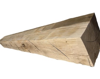 New Hand Hewn White Oak Fireplace Mantel Shelf | Rustic FarmHouse | Distressed | Stain Color Natural -  Stain Ready   6&#39;&#39;H x 6&#39;&#39;D x 60&#39;&#39;L