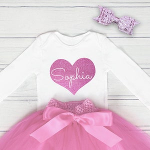 Personalized Valentine Day Bubble Dress,First Valentine Day Outfit Set,Valentines Day Girl Tutu Dress Glitter Heart, Sibling Matching Outfit