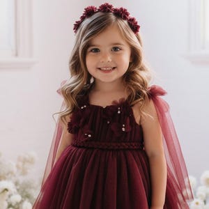 Maroon Elegant Dress - Etsy