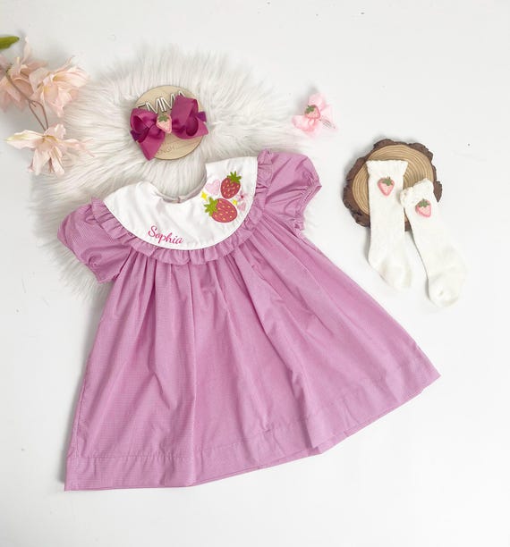 Fluffy Baby Dress | Red Flower Strawberry Sequin Baby Dresses | Baby Birthday Outfit | Gift for Baby Girls | Fruit Print Elegant Baby Dress