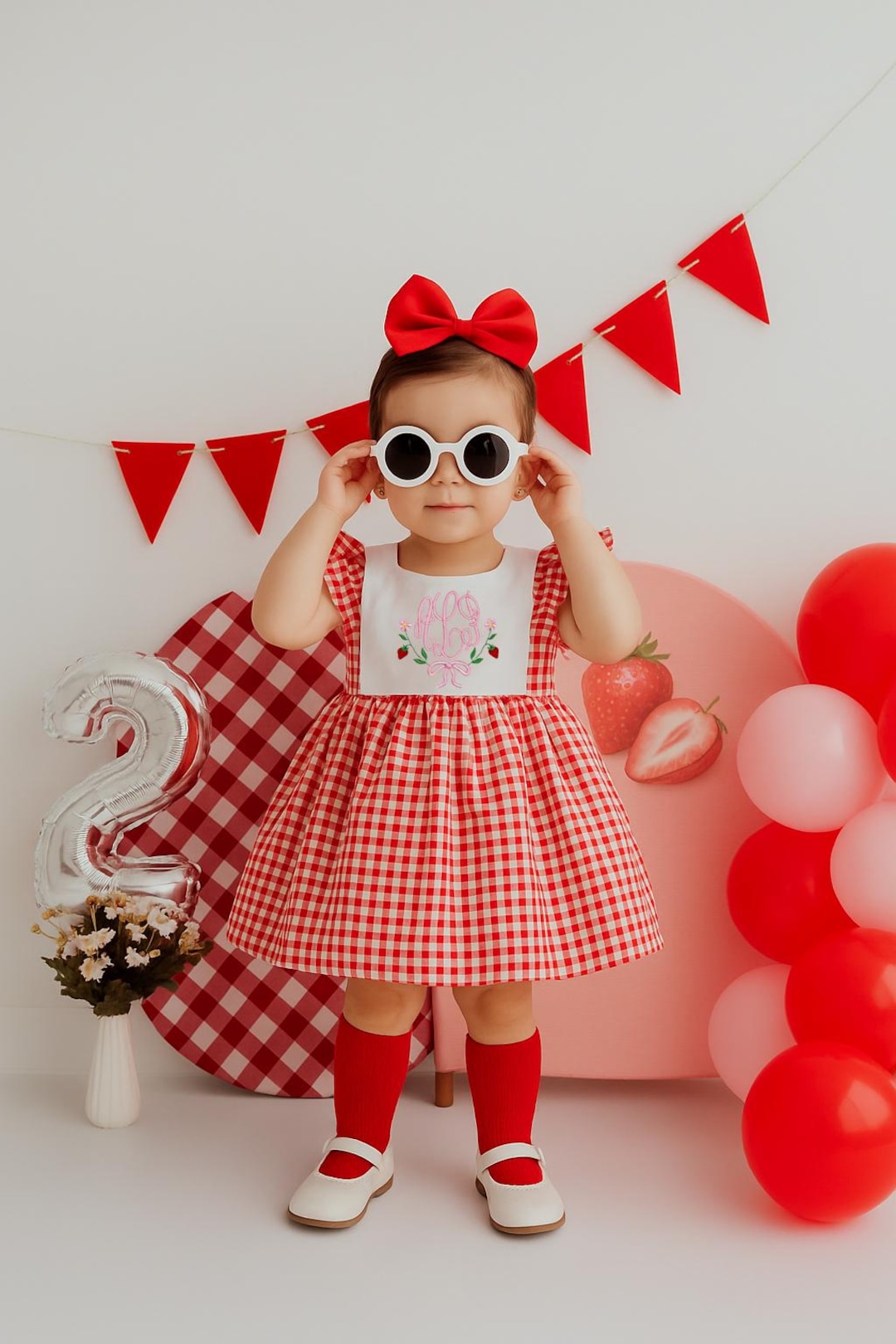 berry first birthday dress Pink Strawberry Tulle Dress and Headband - Berry First Birthday Dress - Strawberry Outfit -1/2 Birthday - Strawberry Birthday Party