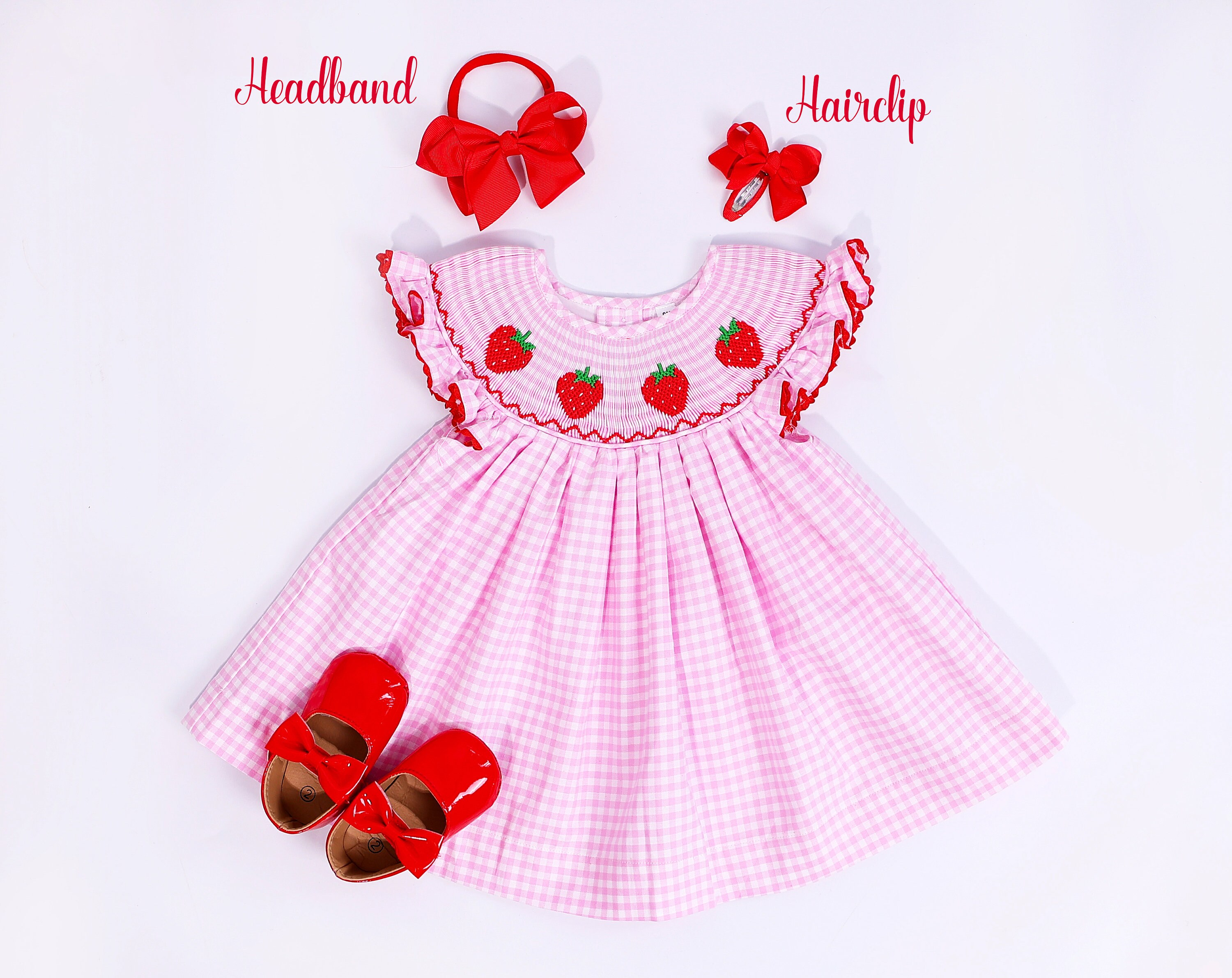 Bebe Organic  ROMPERS  Annice Baby Apron Dress  Strawberry Field main image 0