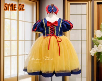 Tutu Dress Snow White Yellow Dress Snow Dress With Headband