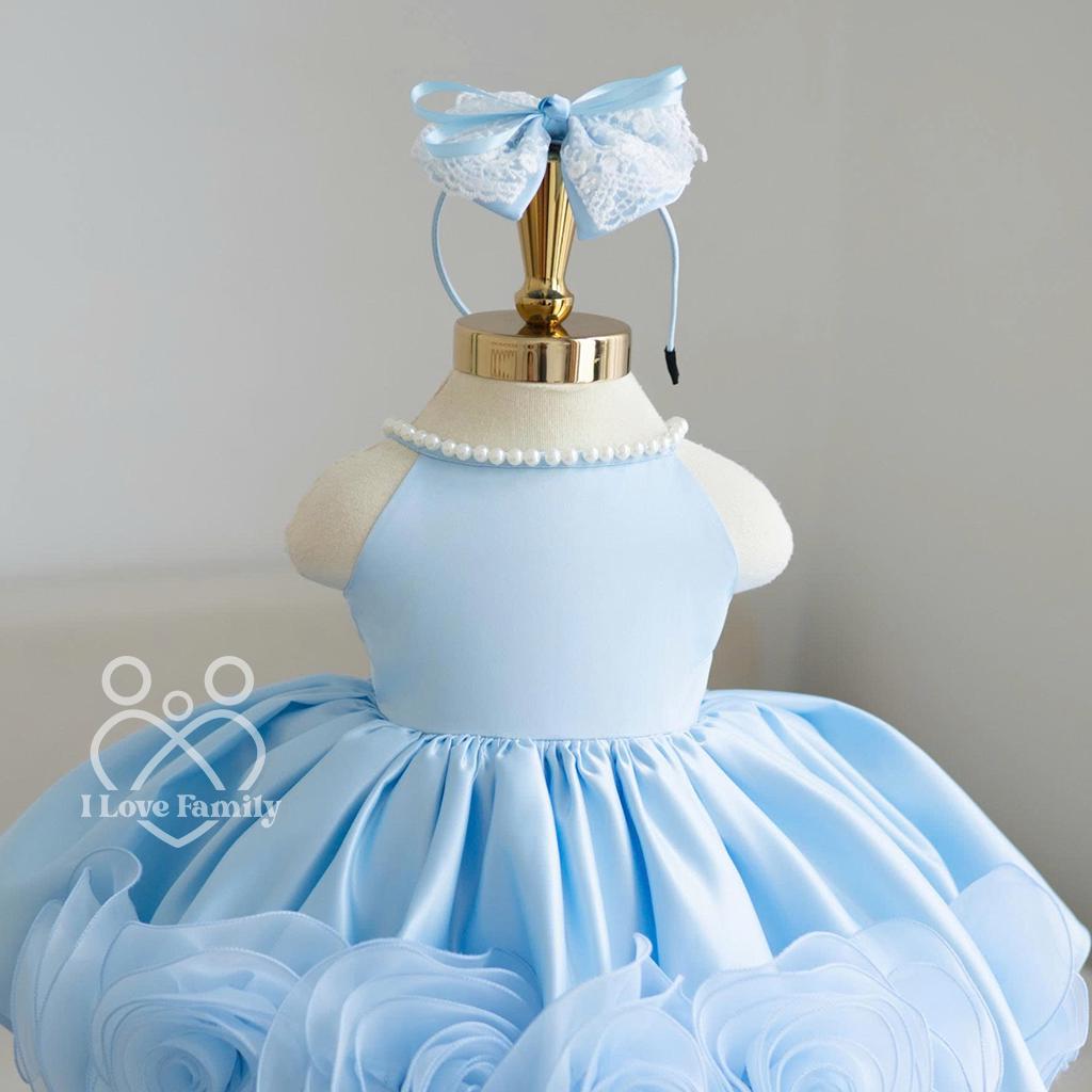 Baby Girl Blue Party Dress With 3D Rose Hem and Pearl Neckline, Toddler Princess Outfit, Flower Girl Dress, Birthday Special Occasion - Etsy Israel Baby Girl Blue Party Dress With 3D Rose Hem and Pearl Neckline, Toddler Princess Outfit, Flower Girl Dress, Birthday Special Occasion - Etsy Israel