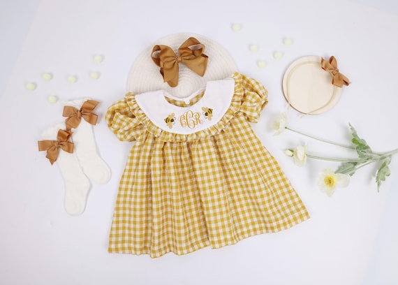 bee embroidered dress Honey Bee Dress | Occasion Dress in Sizes XXS6X