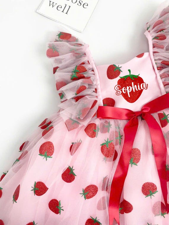 berry first birthday dress Outfit, Personalized Baby Girl Strawberry Dress, Sweet One Baby Dress, Baby Shower Gift, Birthday Strawberry Cool Iron if needed Adjustable Straps Wedtrend Women Navy Floral Color:Claret