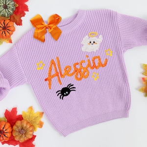 Maglie Halloween Bambino Maglione Lavorato A Maglia Ricamato A