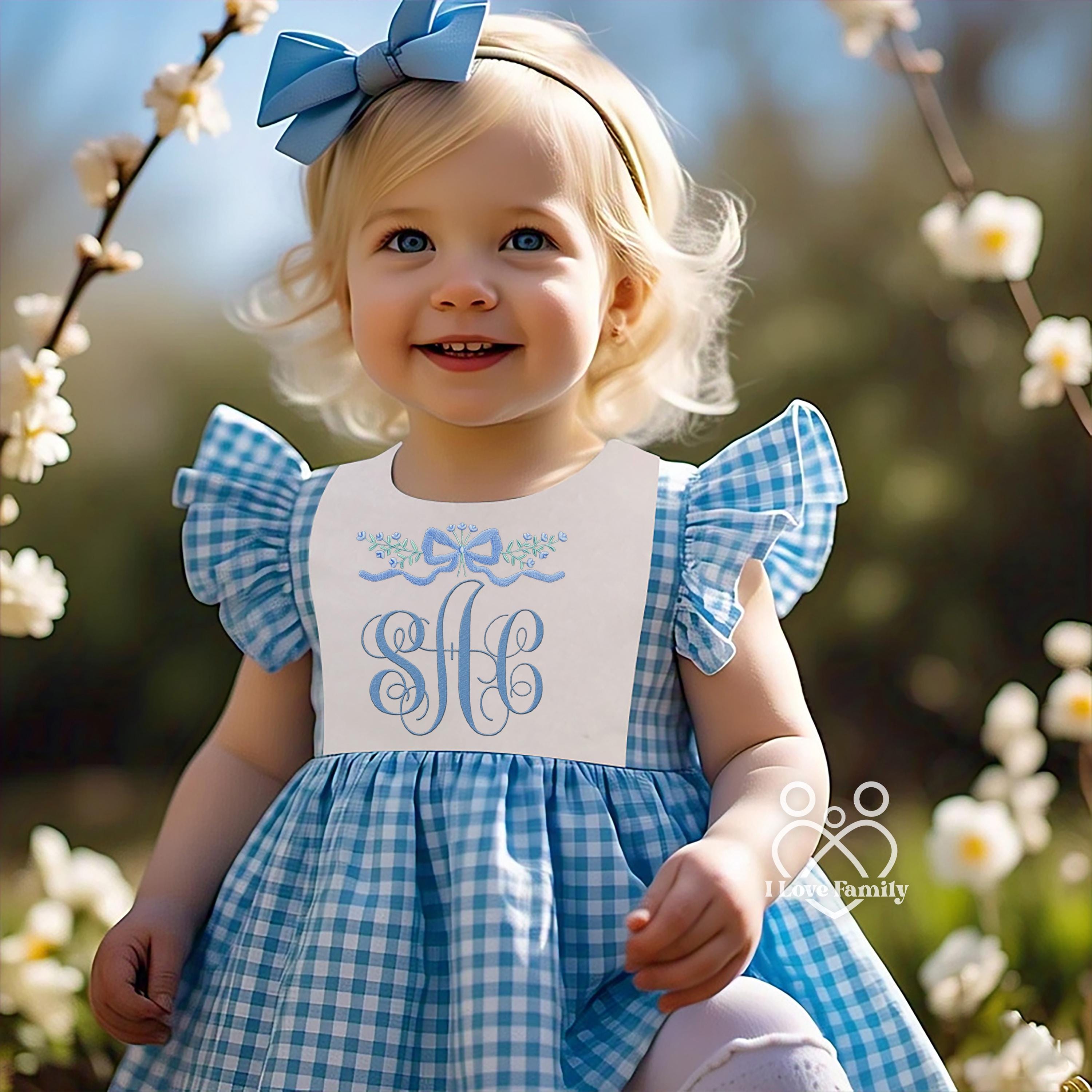 Haut (Blouse) Pour Fille/Toddler Peaches 'n Cream - Taille 18 Mois - Vichy Bleu Et Vert - Occasion TB État