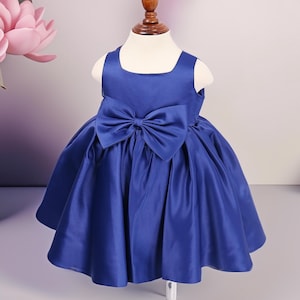 Communion Dress, Blue Flower Girl Dress, Wedding Girl Dress, Flower Girl Dress, Flower Girl Dresses, Satin Flower Girl Dress, Unique Dress