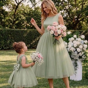sage green dress for family pictures Green Dress Photoshoot Family